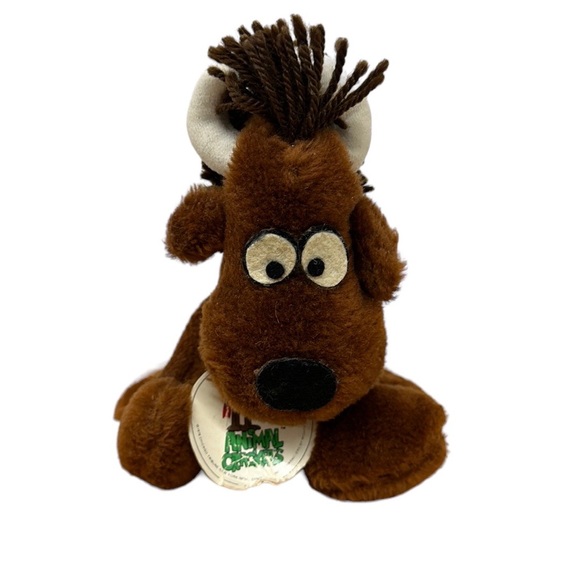 Vintage 1978 Animal Crackers Moose Yak Plush Stuffed Animal by Rocco Bollen - Picture 4 of 9